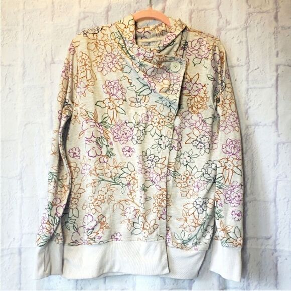 CUDDL DUDS Crossover Draped Floral Layering Piece Top Large - Picture 1 of 7